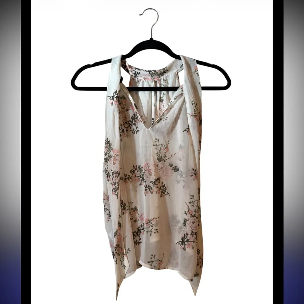 Forever 21 NWT Sheer Floral Halter Top Blouse Y2K Size Small